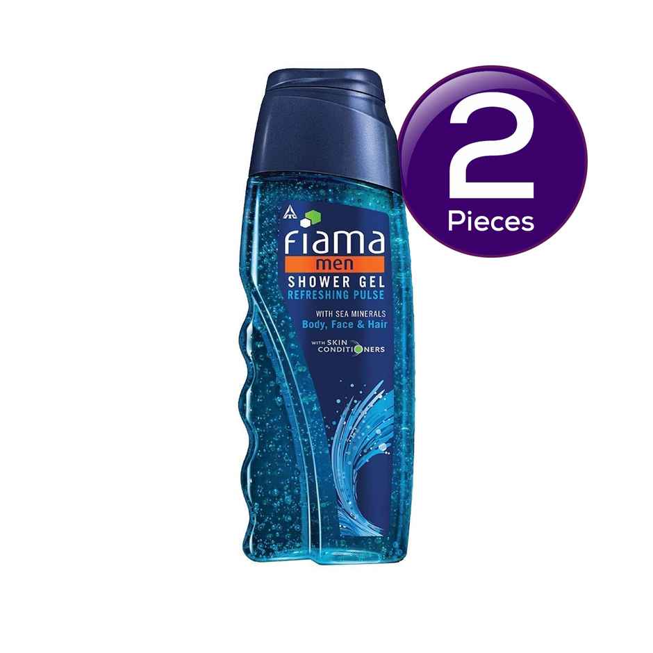 Fiama Men Body Wash Shower Gel Refreshing Pulse, with Skin Conditioners Combo