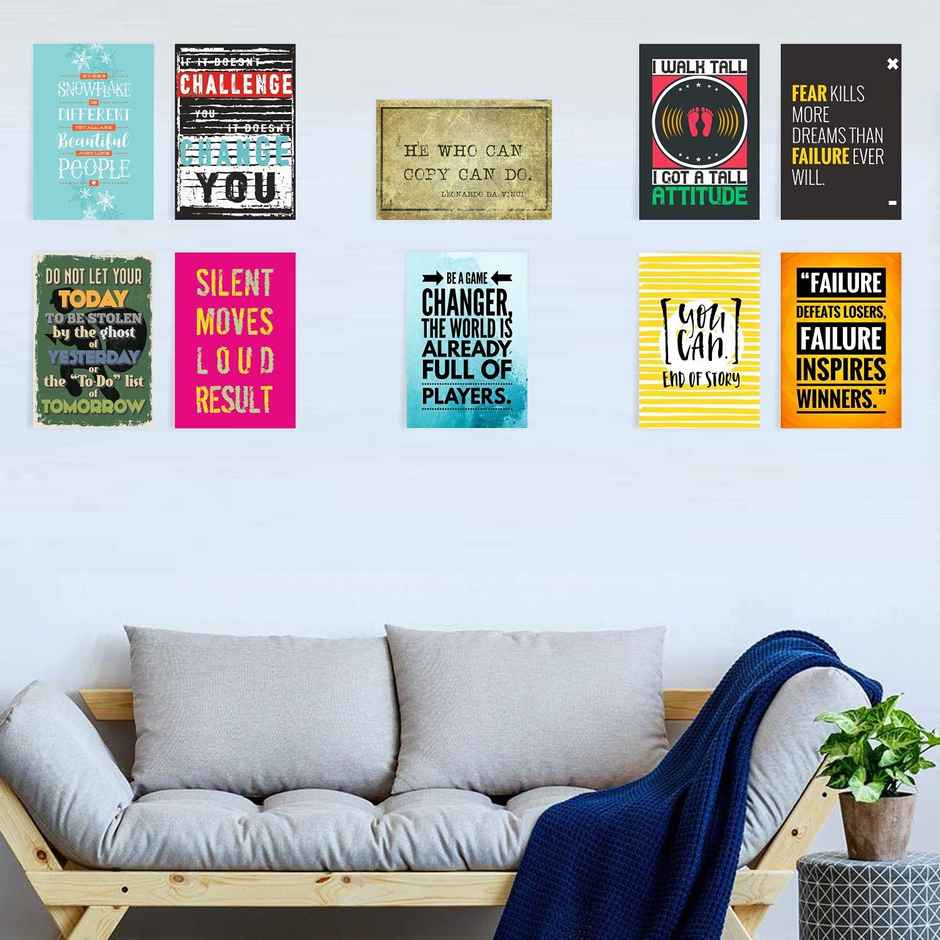 Paper Plane Design Wall Posters For Office Decor | Set of 10 | Size | 12 Inch x 18 Inch | D20