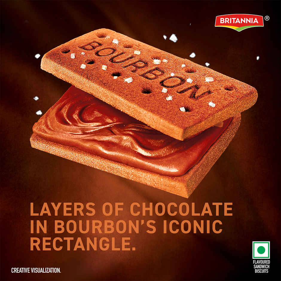 Britannia The Original Bourbon | Creme Biscuit with Chocolate | Chocolatey Indulgence in every layer