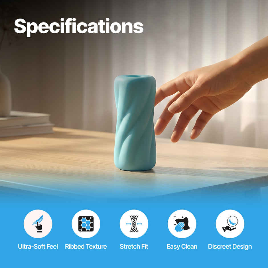 Nooky Tease 2 in 1 Play Kit Glide Mens Stroker and MUZZE Intimacy Mood Drink