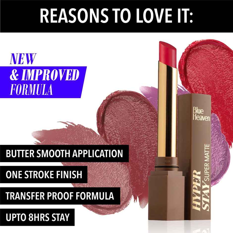 Blue Heaven Hyperstay Super Matte Lipstick For Women | Muted Rose - 720