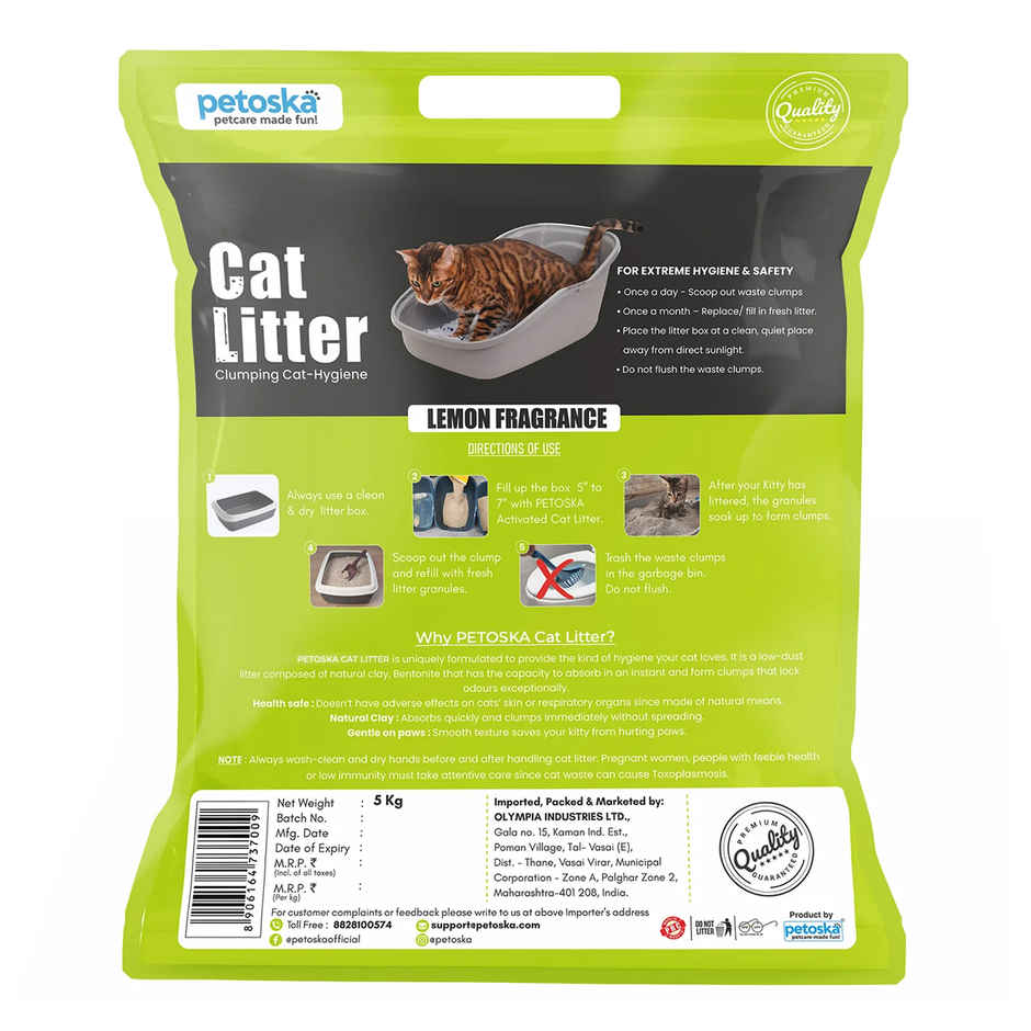 Petoska Bentonite Cat Litter | Lemon Fragrance