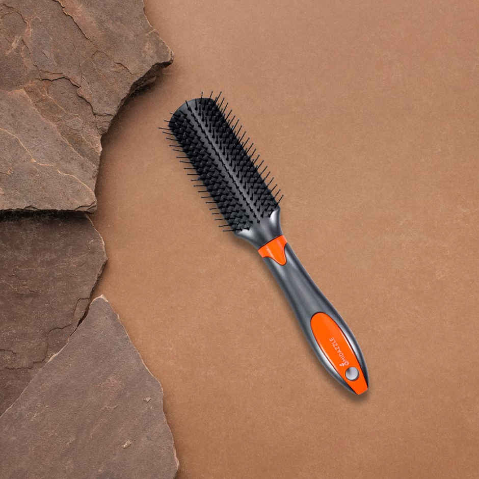 MiDazzle Premium Flat Grey & Orange Hair Brush - M290 MIHB0005