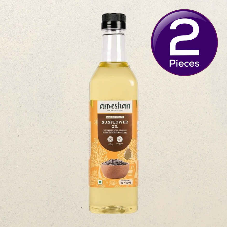 Anveshan Wood Cold Pressed Sunflower Oil Combo