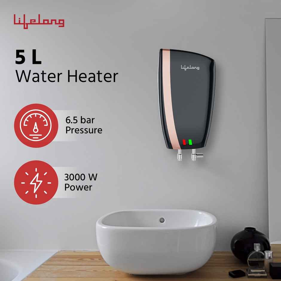 Lifelong 5 L Instant Geyser | Instant Water Heater for Home | 3000 W Electric Geyser | LLIWH105