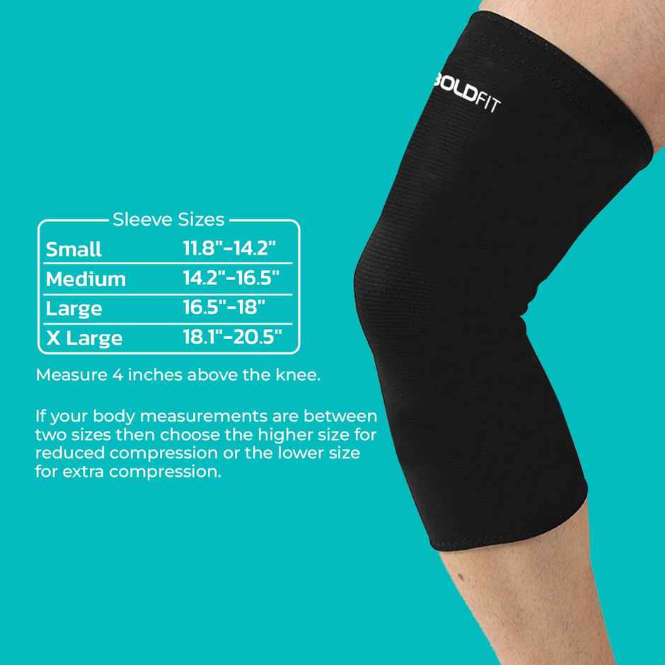 Boldfit Knee Caps For Women & Men Black Large