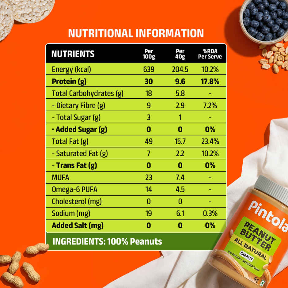 Pintola All Natural Peanut Butter Creamy