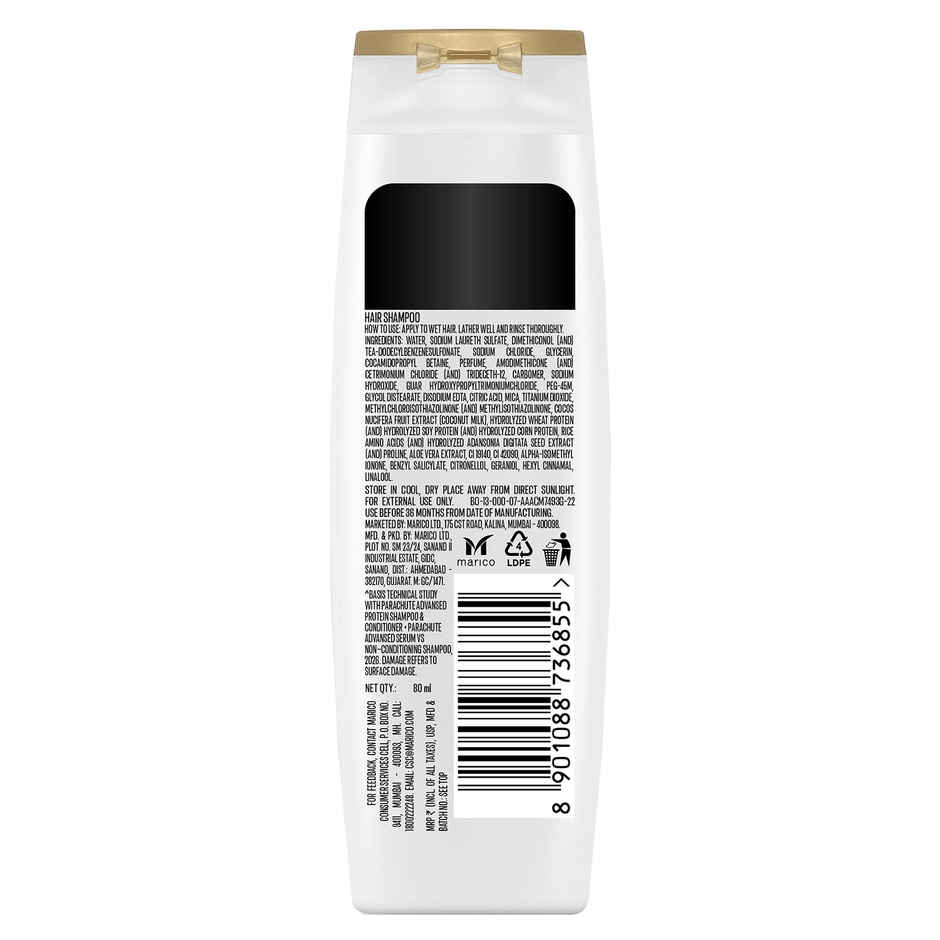 Parachute Advansed Damage Repair Protein Shampoo | Coconut Milk and Aloe Vera