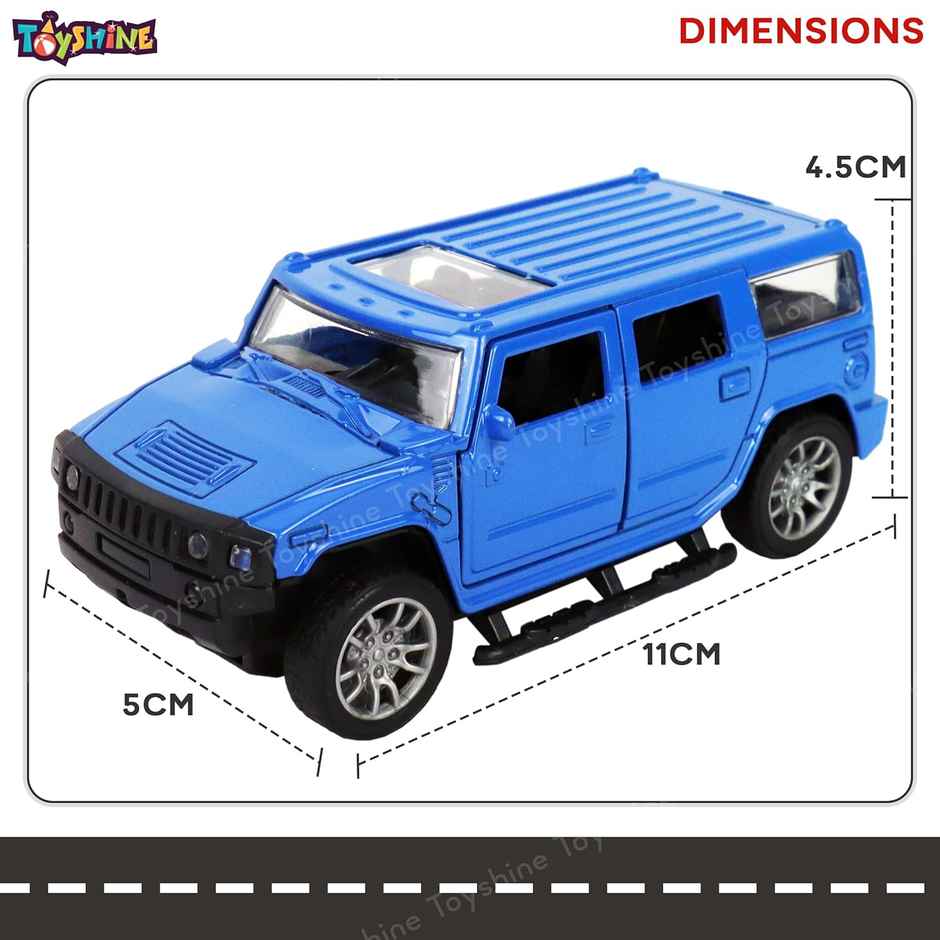 Toyshine 1:32 Scale Die Cast Racing H2 Model Vehicle Toy Car With Pull Back Function | Assorted