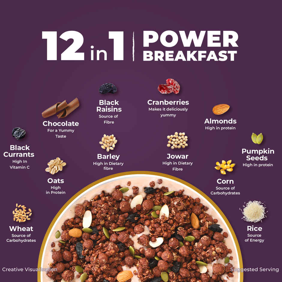 Kellogg's Chocolate Muesli | 12 In 1 Power Breakfast | No Maida | No Palm Oil | India's Tastiest Muesli