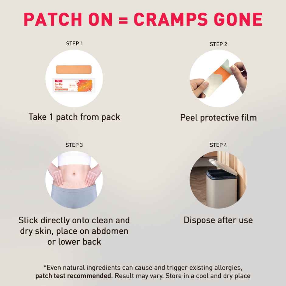 Sirona Feminine Pain Relief Patch | 12 Hour Cooling Relief | Menstrual Cramps Lower Back Pain |1 pc