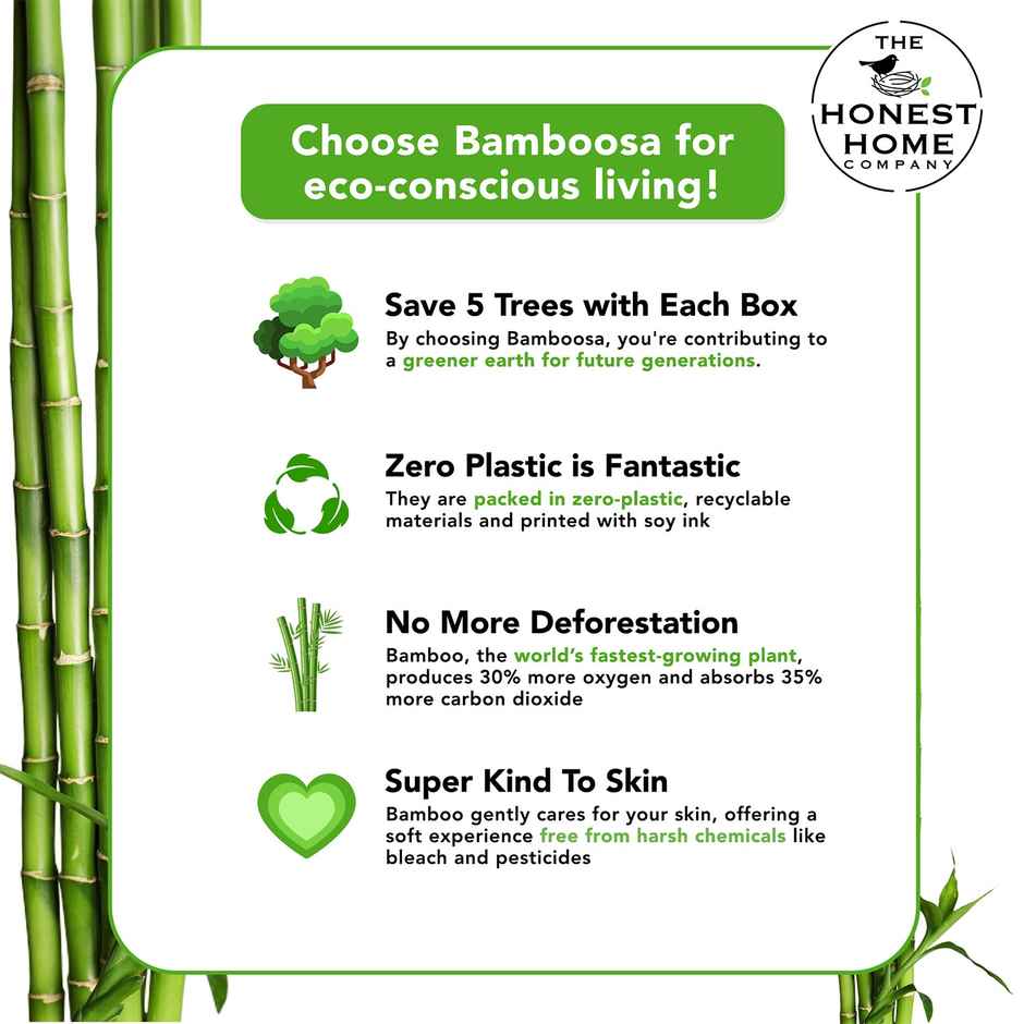 The Honest Home Company Bamboosa 2 Ply Facial Tissue | 200 Pulls | Brown