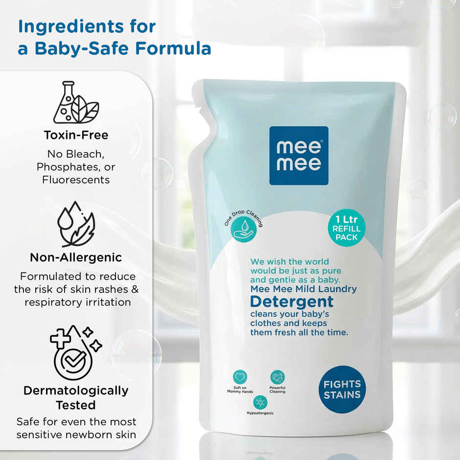 Mee Mee Mild Baby Liquid Laundry Detergent - One Drop Cleaning