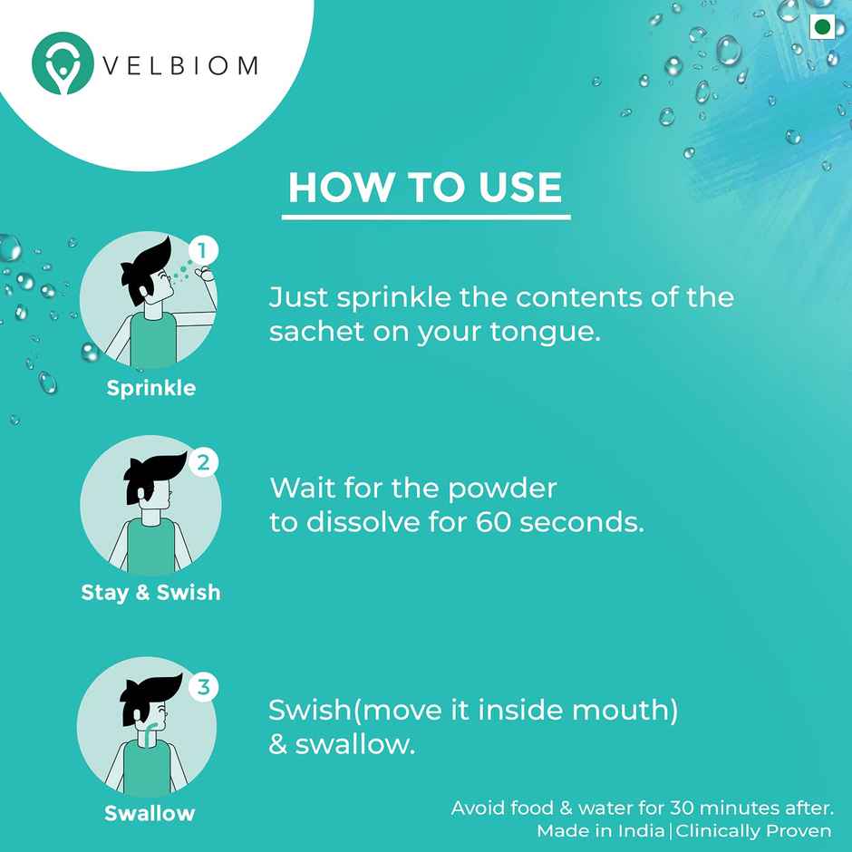 Velbiom EnKor-D | Oral Health Supplement | Prevents Sore Throat, Cough & Bad Breath