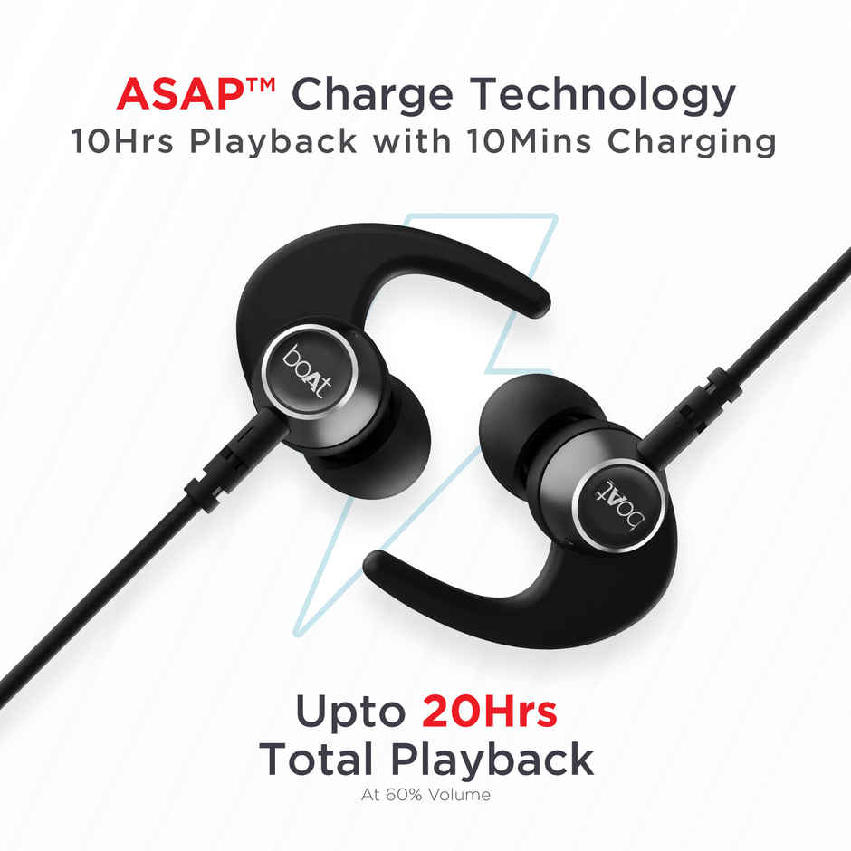 boAt Rockerz 235 Pro BT Neckband w/ 20H Playtime, ENx Technology & BEAST Mode (Active Black)