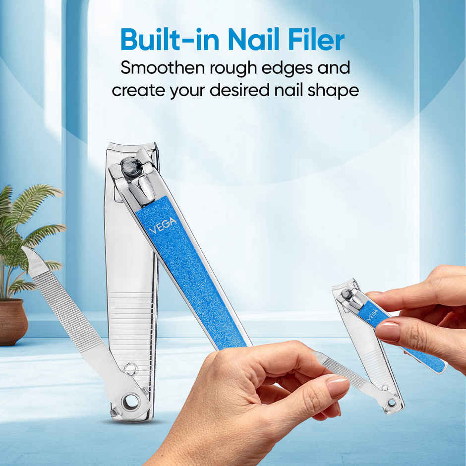 VEGA Large Nail Clipper, Glitter, Colour May Vary, (LNC-02)