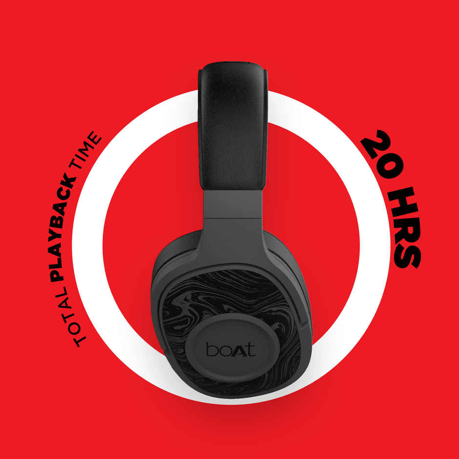 boAt Rockerz 550 Over Ear BT Headphones w/ 20H Playback, 50mm Drivers & BTv5.0 (Black)