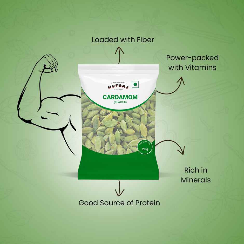 Nutraj Classic Green Cardamom (Elaichi) - Pouch