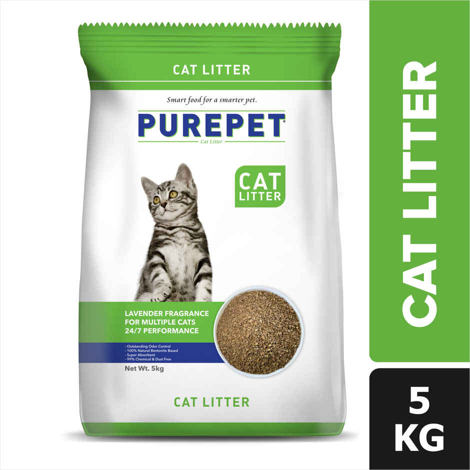 Purepet Clumping Lavender Fragrance Pet Cat Litter (For Multiple Cats) Combo