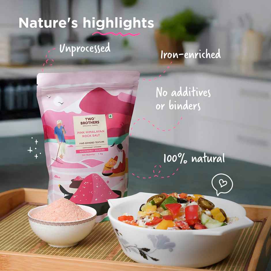 Two Brothers Organic Farms Pink Himalayan Rock Salt | Naturally Rich in Minerals
