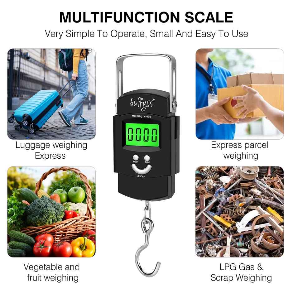 Urbanfix Bulfyss Electronic 50Kgs Digital Luggage Weighing Scale - Weight Machine For Luggage