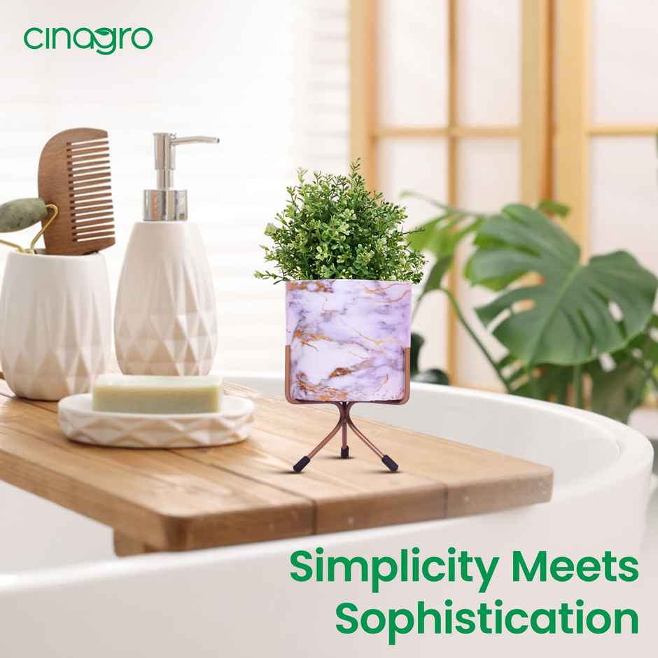 Cinagro Metal Flower Vase Planter Pot - Mandala Mirage White| Suitable for Home Decor & Garden