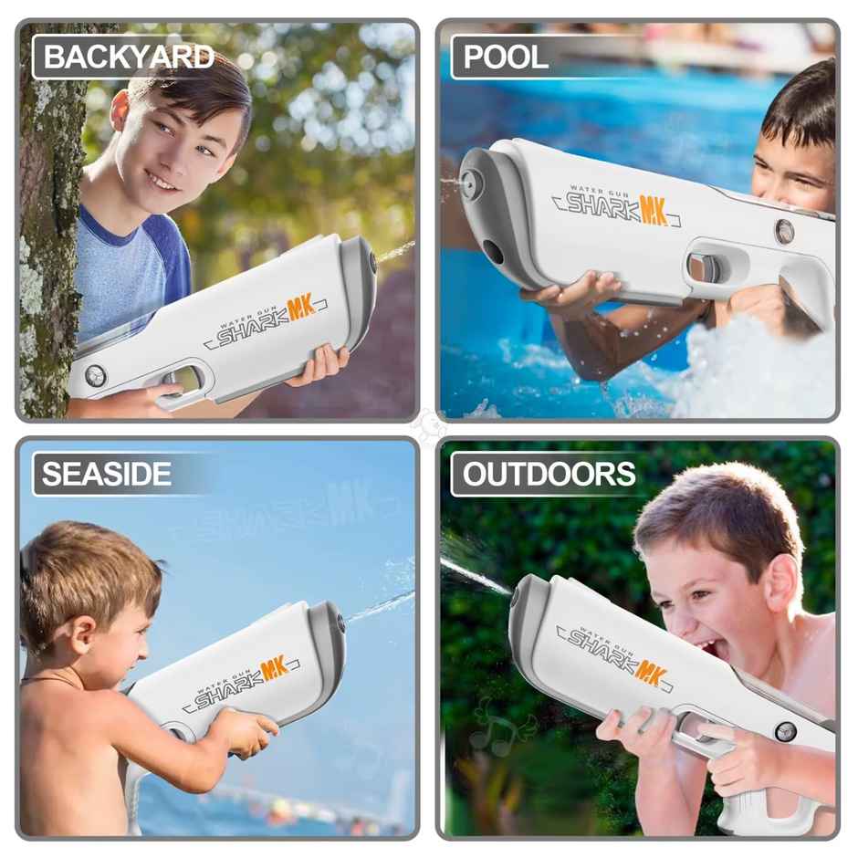 Storio Rechargeable Electric Water Gun | Auto Absorb Continuous Spray | Long Range Electric Shark