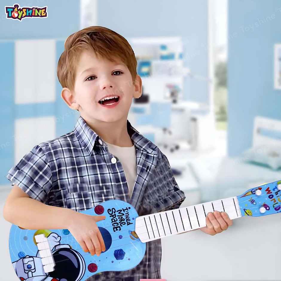 Toyshine 21 Space Theme Guitar with Easy-to-Hold Strings for Kids