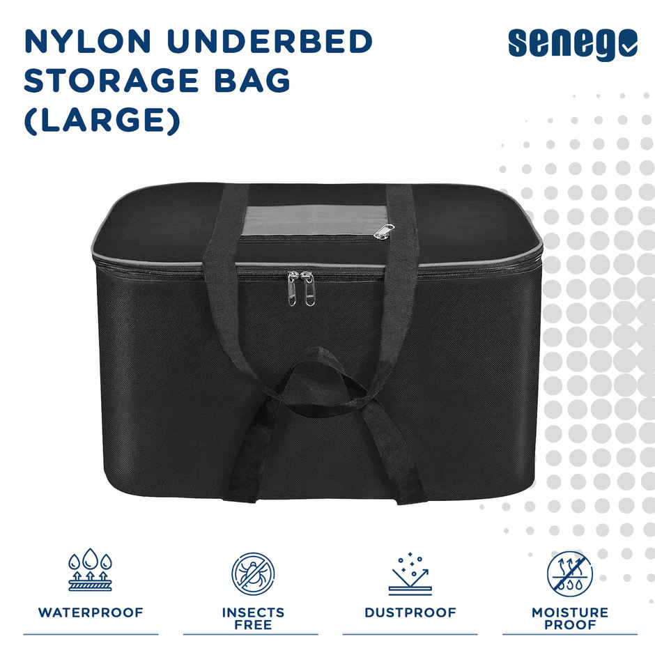Senego Nylon Underbed Storage Bags for Clothes - Moisture & Dust-proof