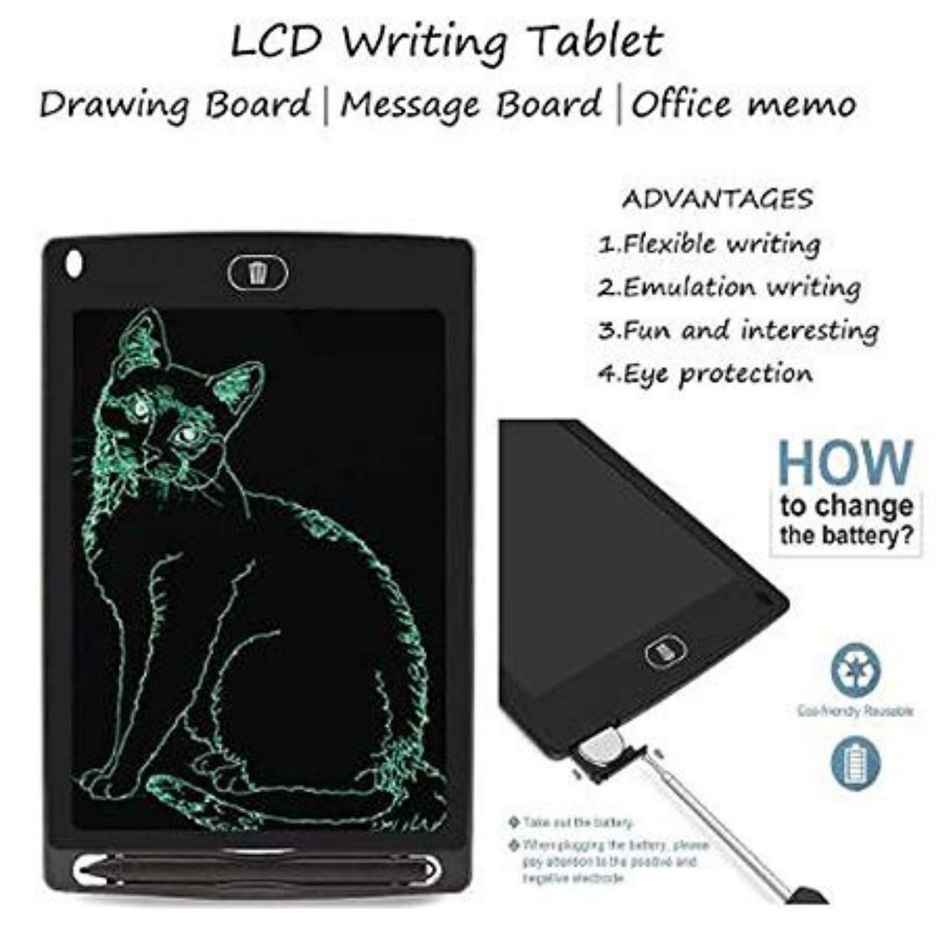 Kidara LCD Writing Pad 12 Inch | Gift for Girls Boys, Drawing Sketching (Multicolor)