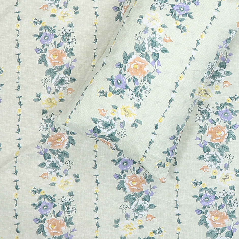 Status Cotton Feel Double Bedsheet 230 Cm x 210 Cm - Dsn-5