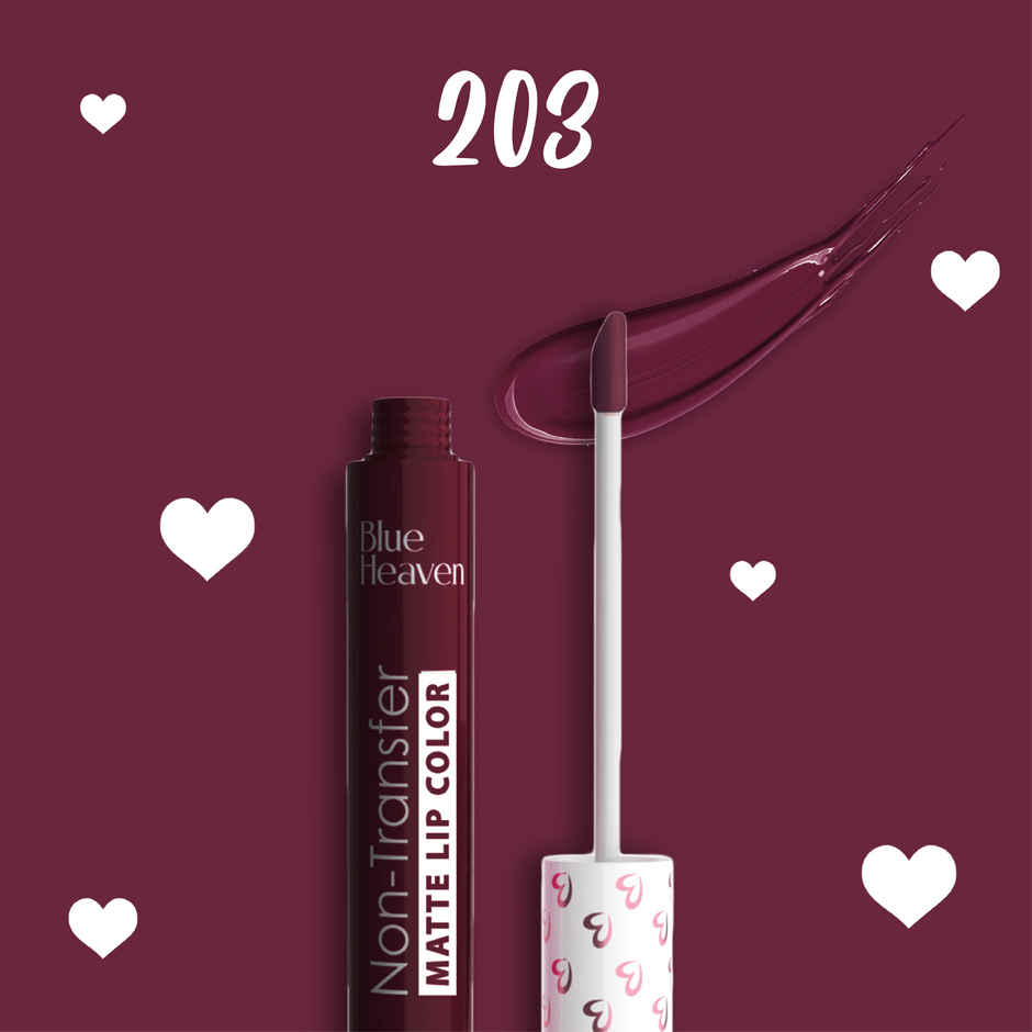 Blue Heaven Non Transfer Liquid Lip Color Matte Finish Waterproof | Brown Nude