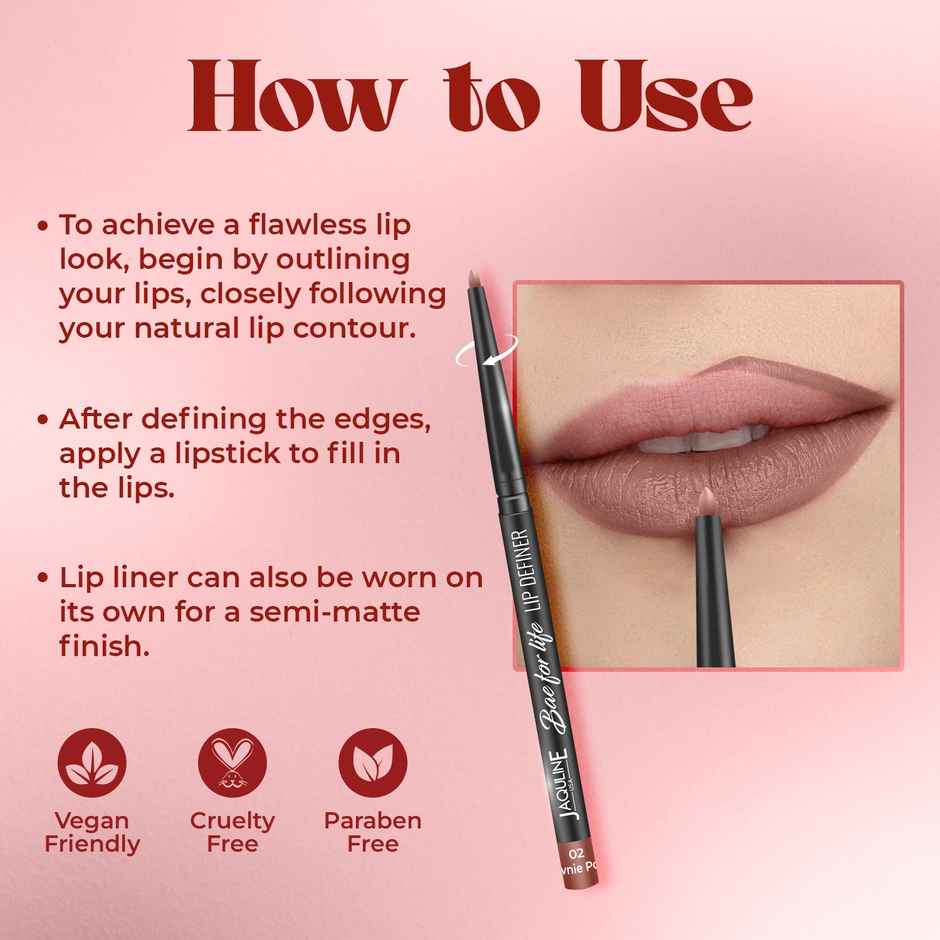 Jaquline USA Bae For Life Lip Definer | Brownie Points 02