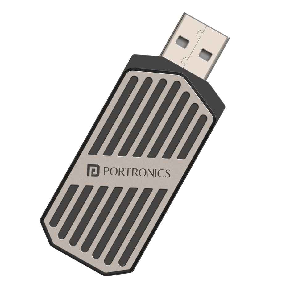 Portronics Tune Wireless Car Receiver, Converts Wired Auto Android & CarPlay to Wireless | Black