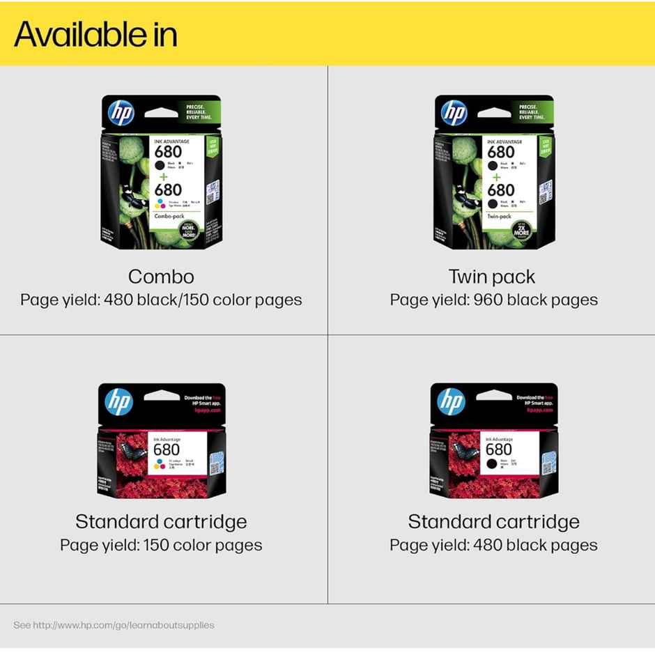 HP 680 Tri-color Original Ink Advantage Cartridge