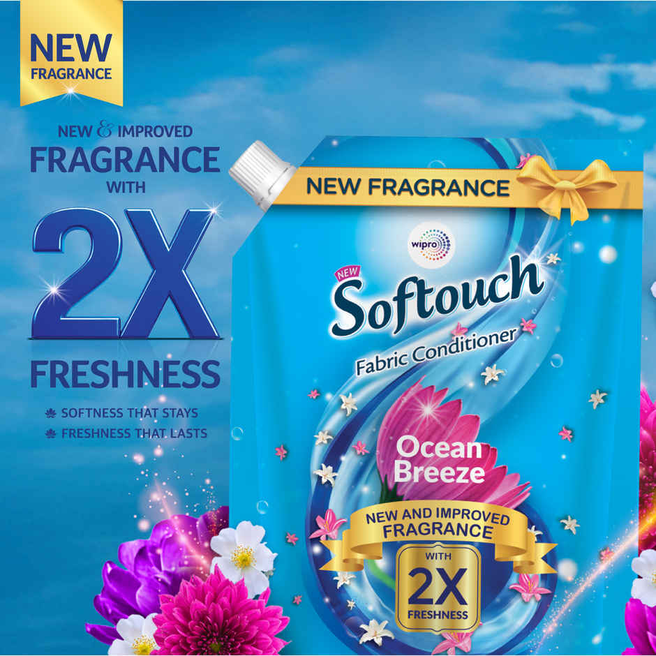 Softouch Ocean Breeze After Wash Fabric Conditioner With Antibacterial Protection