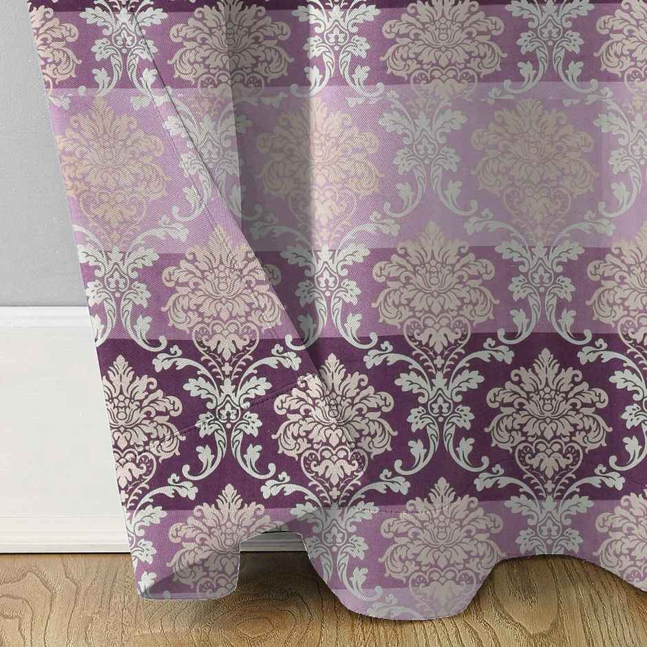 BAY6 Microfiber Cotton Door Curtains | Set of 2 | 9x4 ft | Pink