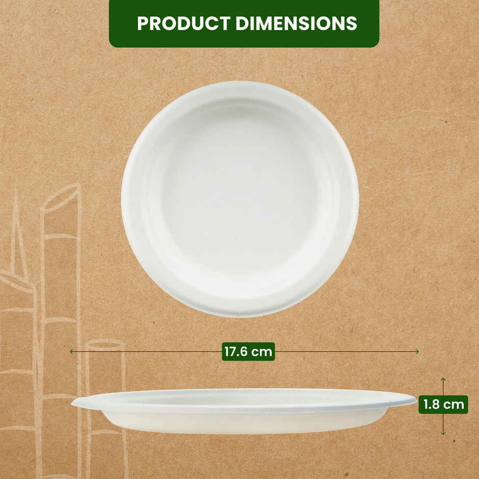 Round Disposable Flat Plate | 7 inch | Pack of 20 | BAY6