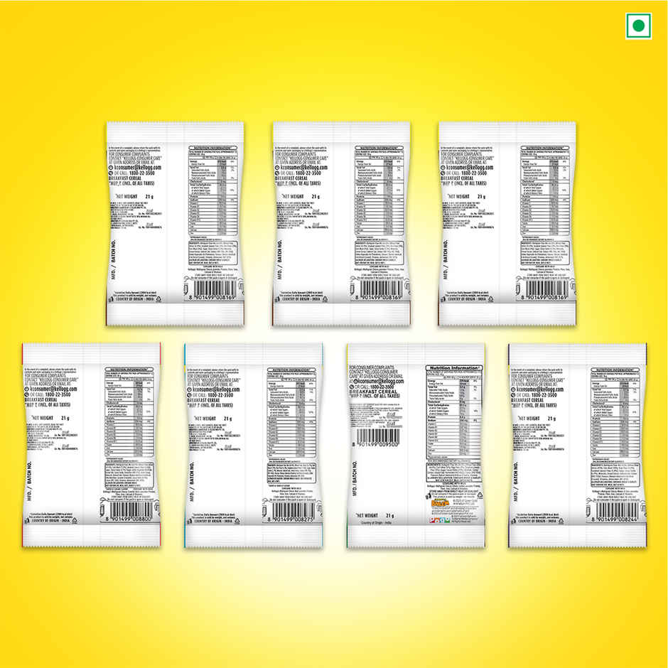 Kellogg's Chocos Variety Pack of 7 | Multigrain Breakfast Cereal Combo