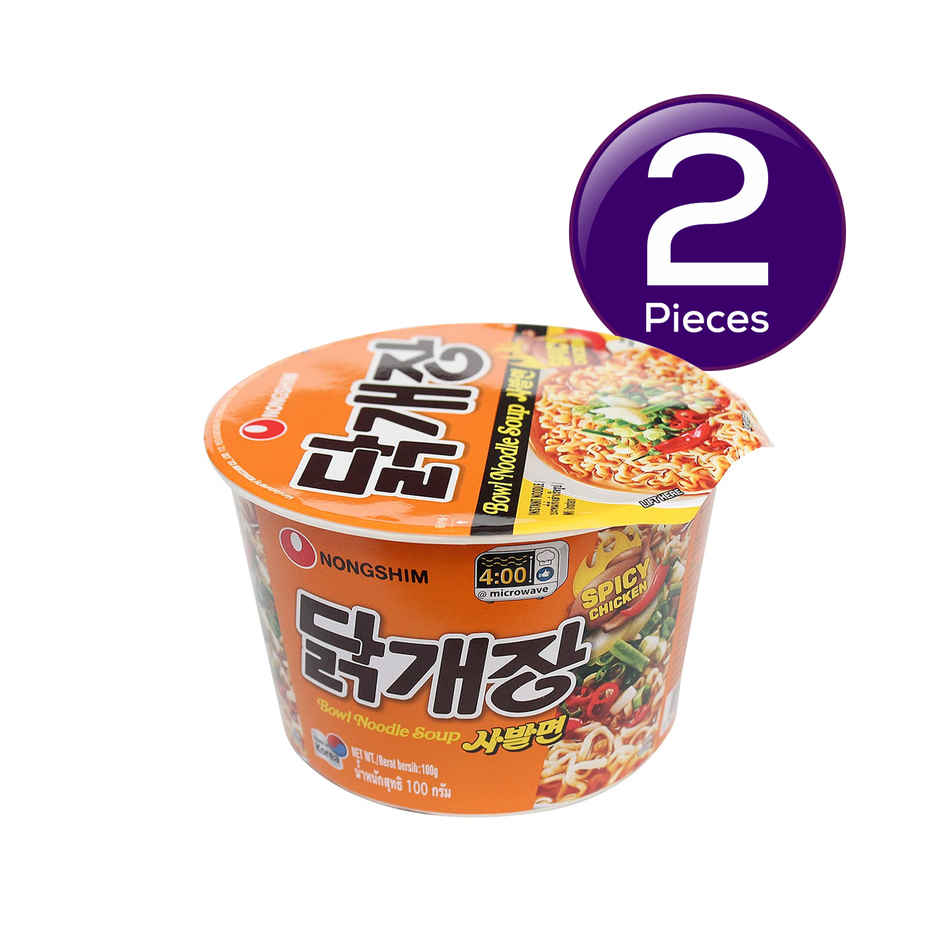 Korean Nongshim Bowl Noodle Chicken Non Veg Combo