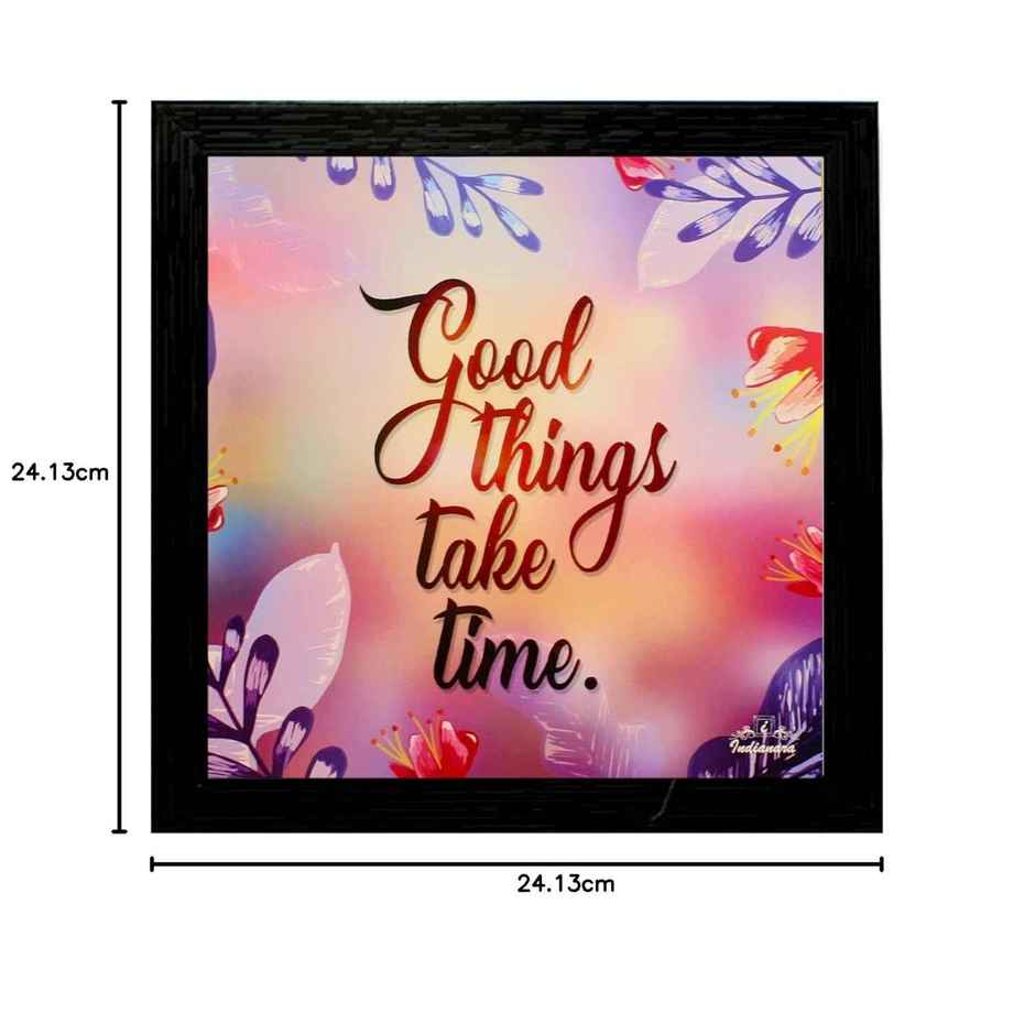 Indianara Multicolored Set of 4 Framed Motivational Quotes Art Wall Hanging Decor