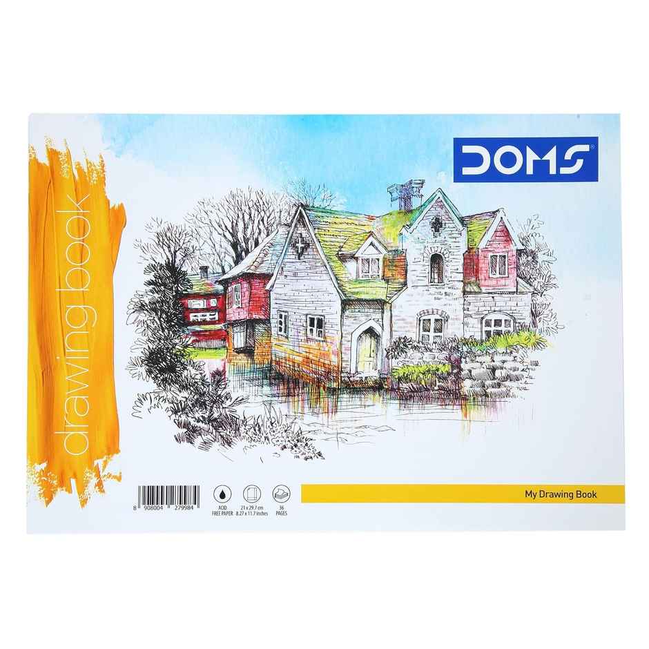 Doms Yellow Drawing Book Unruled (36 Pages, 29.7 x 21 cm)