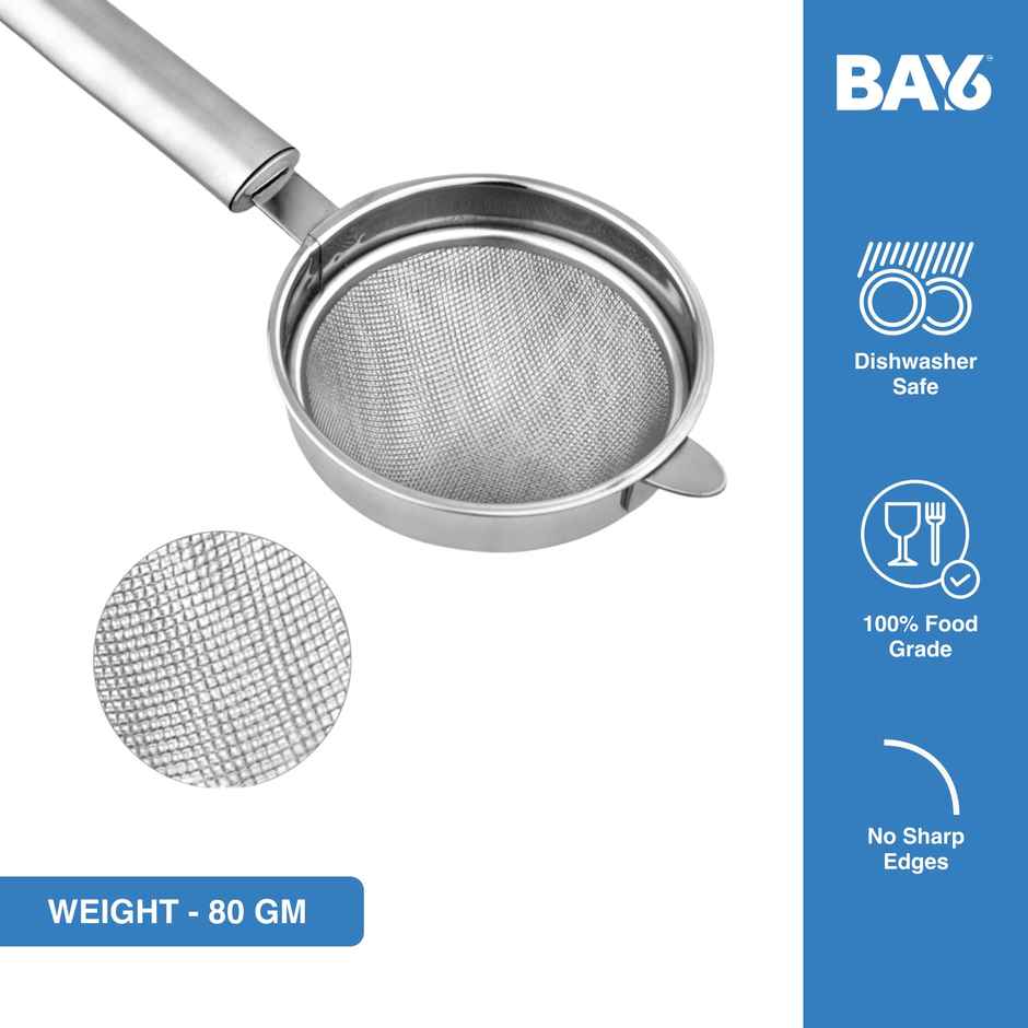 BAY6 Steel Double Mesh Tea/Coffee Strainer
