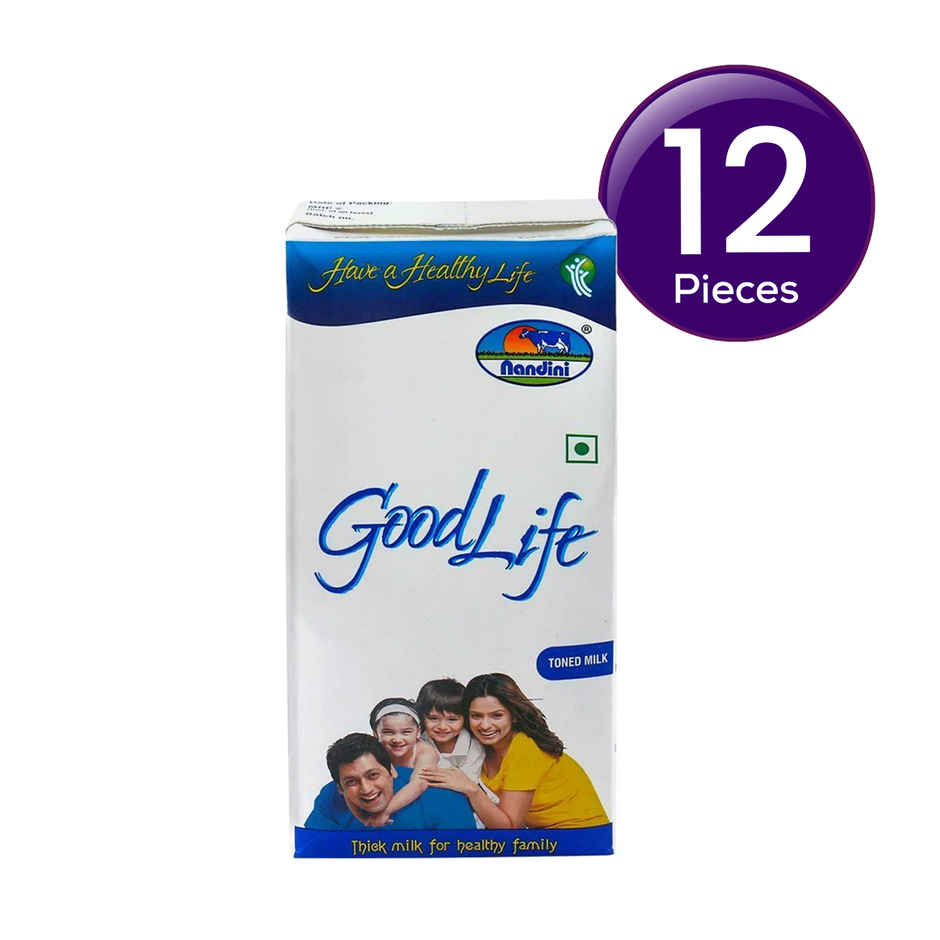 Nandini Goodlife Toned Milk UHT (Tetra Pack Brick) Combo