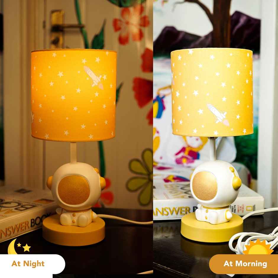 Ekhasa Ceramic Side Table Lamp For Kids Bedroom | Bedside Lamps For Children | Aesthetic Table Lamp