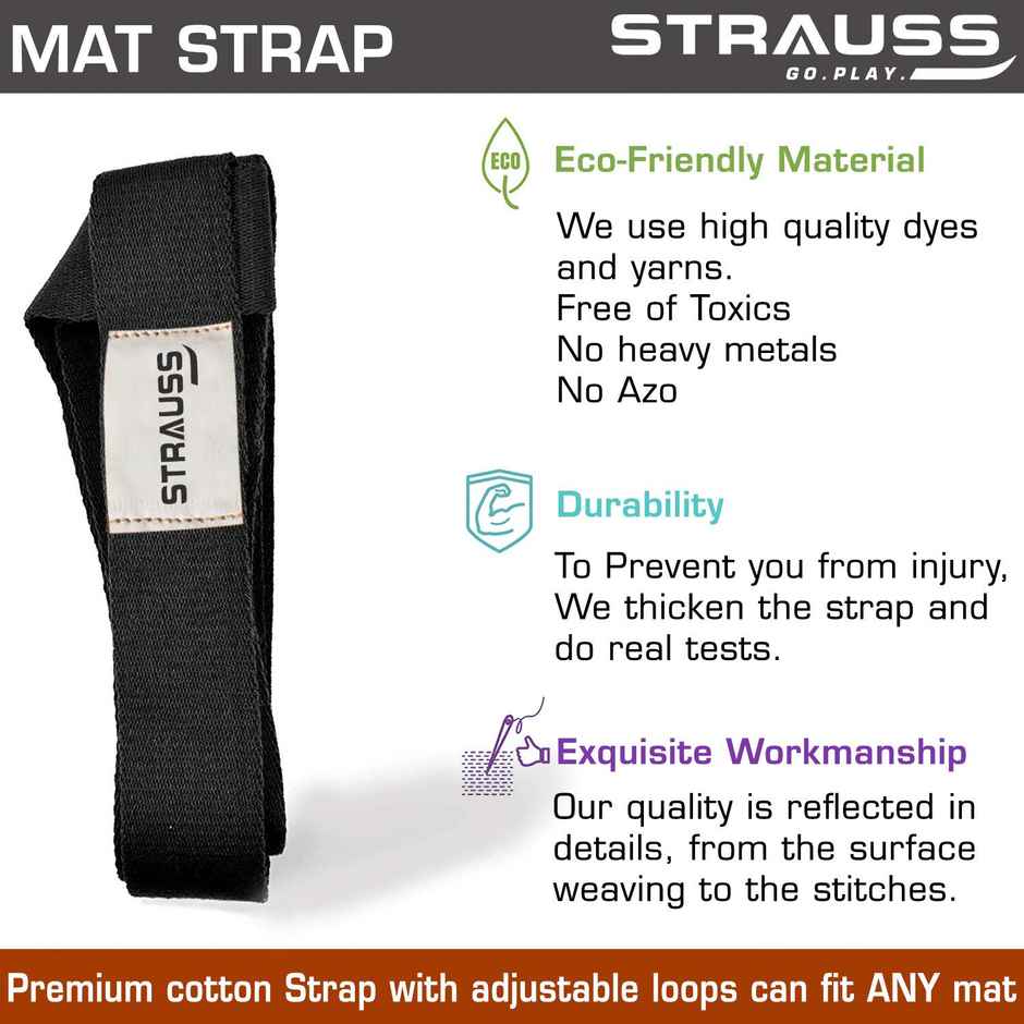 Strauss Yoga Mat Strap (Black)