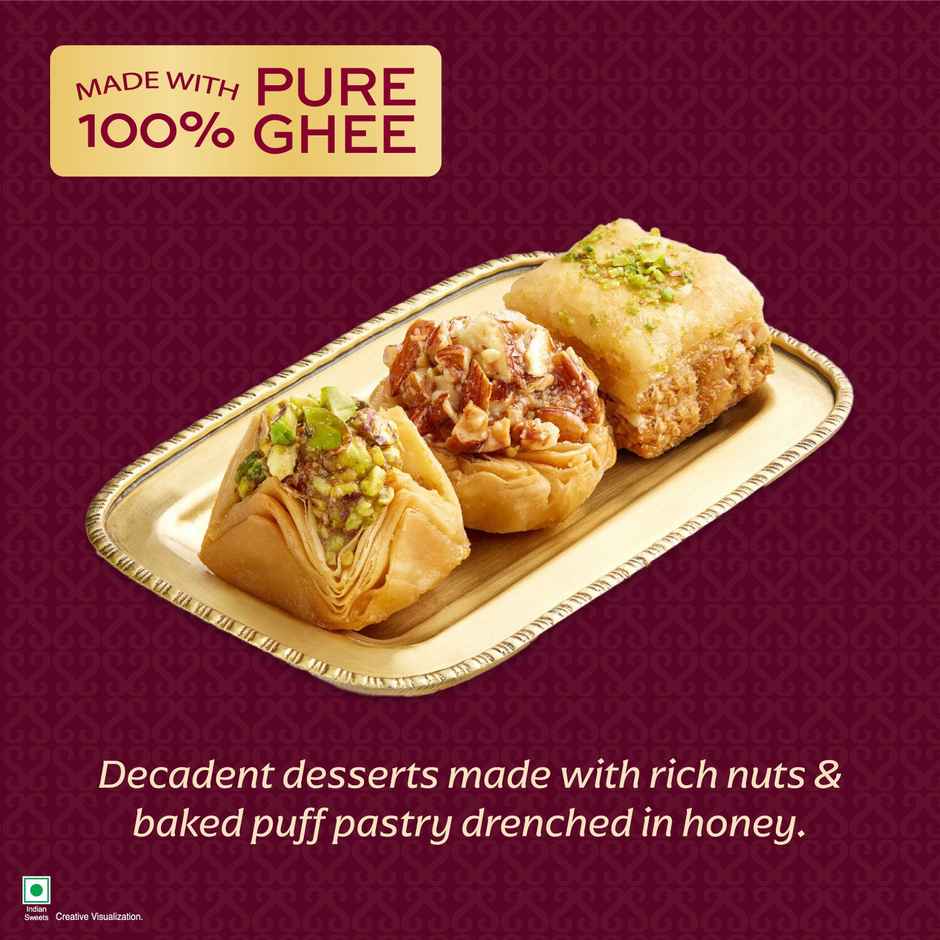 Pure Ghee Assorted Baklava Box By UNIBIC Swaadesi