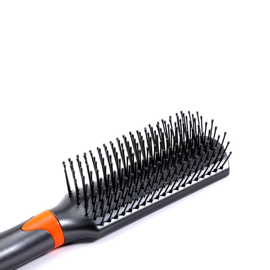Midazzle Premium Flat Grey and Orange Hair Brush |MIHB0005