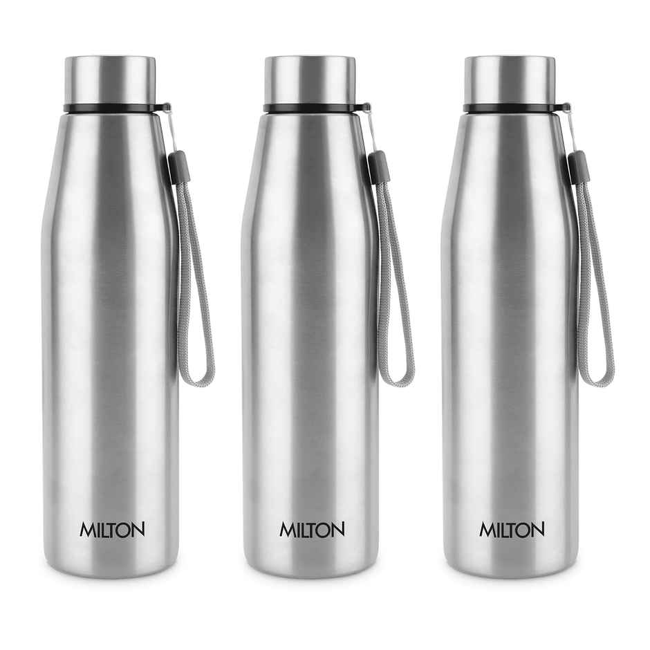Milton Stainless Steel Drift Water Bottle Single Walled | Silver | 1 L