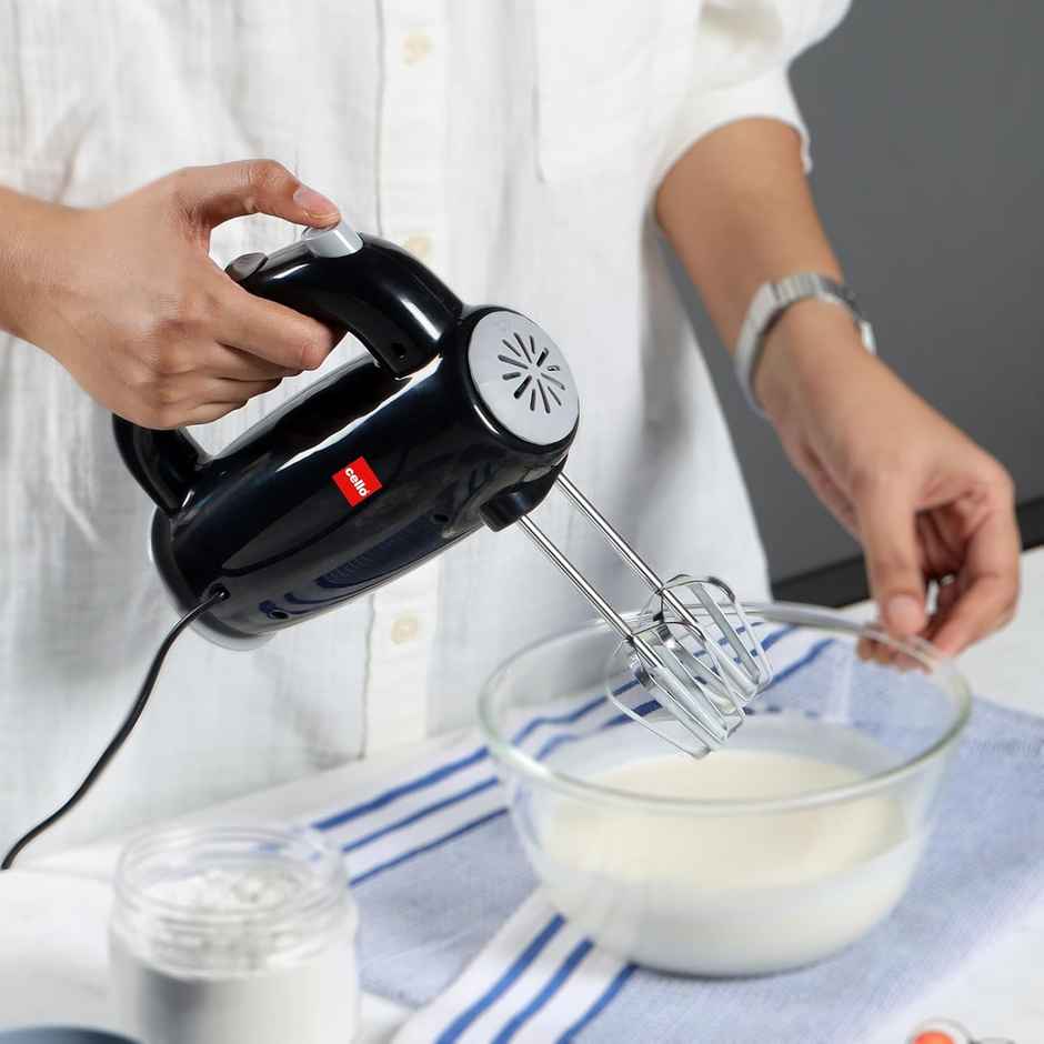 Cello Besto Hand Beater | 5 Variable Speed Controls | (300W Powerful Motor With Body) | Black